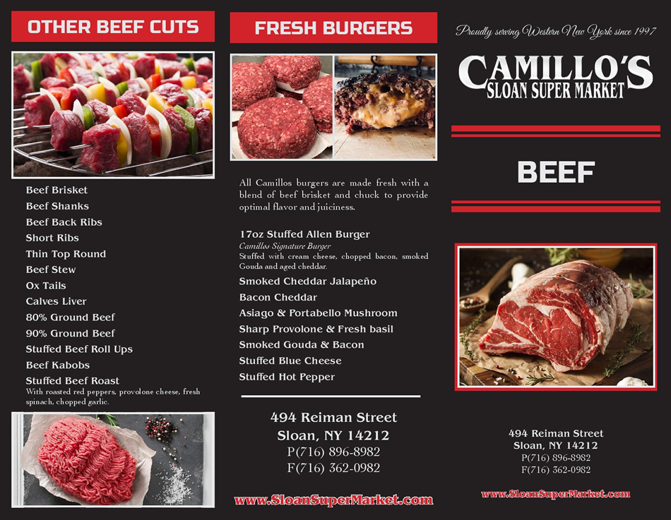 Sloan Beef Menu 1